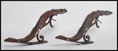 A pair of 19th century large French Chateau bronze