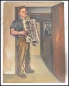 KM Sully. A mid century oil on canvas painting stu