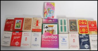 A collection of vintage and retro playing cards to