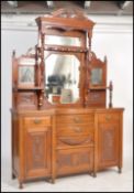 An Edwardian large mahogany mirror back sideboard.
