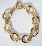 A modern designer Italian sterling silver gilt bra