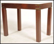 A 20th century mahogany campaign style side / ches