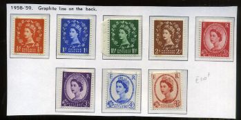 GB Stamps 1958 Graphite set. Unmounted mint. All u
