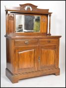 A 19th century walnut Arts & Crafts mirror back si