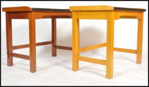 A pair of mid 20th century GPO workmen desks / wor