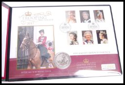 The Royal Mint The Queen's Official Birthday 2017 Silver Coin Cover 1oz silver Britannia coin