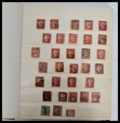 A good stamp album containing many 19th century Victorian examples and penny reds. Please see