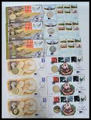 ROYAL MINT MEDALLIONS.Limited edition numbered covers. Three of each for: '94 Wales Investiture, '95