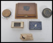 A group of 19th century Victorian sewing related items to include needle cases and boxes. Please see