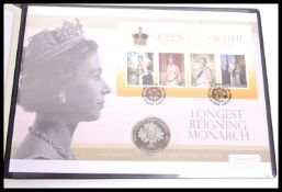 The Royal Mint The Longest Reigning Monarch £5 five pound Silver Proof Coin Cover 004/495 complete