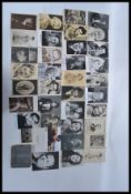 Autographs. Album and various loose photos (35+) with wide age range from Edwardian stage to TV/Film