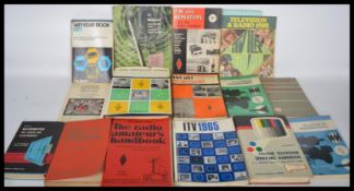 A collection of 15x vintage TV & Radio related manuals & books comprising of; ITV 1965, Colour
