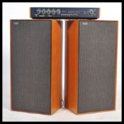 A pair of vintage 20th century teak cased Celestron Ditton 44 speakers together with a Goodmans