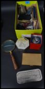 A collection of vintage 20th century items to include a Rolls Razor , pens , epns purse lighter ,