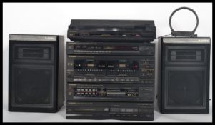 Pioneer - A 1980's sound system comprising of a twin cassette, disc player and turntable together