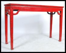 An early 20th century antique Chinese alter table from the Shanxi province having a rectangular