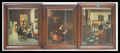 A collection of 3 early 20th century framed and glazed prints with architectural interior scenes