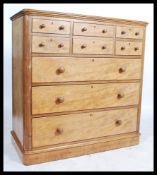 A superb Victorian mahogany 5 over 3 chest of drawers. The rare configuration chest comprising 4