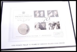 The Royal Mint HRH Prince Philip , Duke Of Edinburgh 70 Years Of Service £5 five pounds Silver Proof