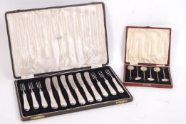 SILVER SPOONS; Tea/Coffee boxed set (6). Hallmarked Birmingham 1926 by Docker & Burn Ltd and