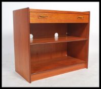 A 20th century retro teak wood G Plan TV / music entertainment cabinet, two fitted drawers to the
