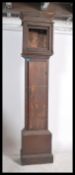 An 18th / 19th century longcase - grandfather clock case in country oak complete with the hood (
