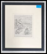 Charles Tuncliffe RA An original pencil sketch by Charles Tuncliffe titled ' Duck Landscape Over