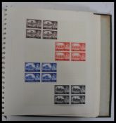 Great Britain stamp collection from 1961-1970 in mint blocks of four & larger inc High Values.In two