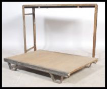 2 unusual 20th century Industrial racks / stands being ideal as coffee tables. Each with metal