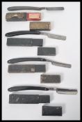 A group of four 19th and 20th century cased cut throat razors to include Wingfield and Rowbotham,