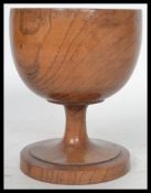 A 19th century treen goblet made from the wood cut at Holyrood House Palace Edinburgh 1880.
