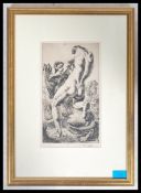 Charles Frederick Tunnicliffe R.A. R.E. ( 1901-1978 ) ' Samson And The Lion ' worked up by the