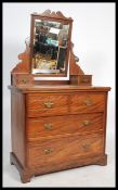 A 19th century Victorian mahogany dressing table chest. Raised on plinth base with a series of short