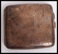 An early 20th century silver hallmarked cigarette case by E J Trevitt & Sons bearing hallmarks for