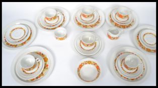 A retro 20th century part dinner service ' The Young Range ' by Pontessa Spain, consisting plates,