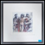 PETER HOWSON OBE, ' Jesus Is Stripped Of His Clothes ' limited edition lithograph, signed in