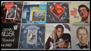A small collection of vinyl long play LP records to include Fats Waller x4, Glenn Miller Frank