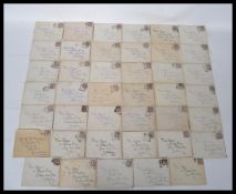 Victorian love letters (x41). Early 1890s in original 1d Lilac stamped envelopes to same addressee a