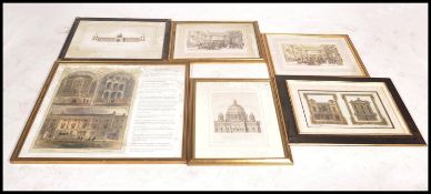 A collection of framed and glazed 19th century sty