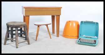 A collection of retro and vintage 20th century furniture and collectables to include  side tables,