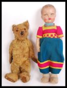 VINTAGE 20TH CENTURY DOLL & TEDDY BEAR