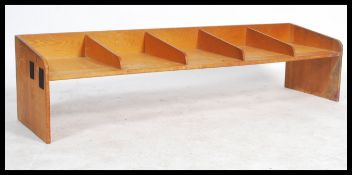 A Mid Century beech post office sorting tray / desk tidy / pigeon hole having multiple tray sections