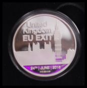 The Royal Mint Brexit United Kingdom EU Exit silver 1oz proof coin 24th June 2016 999 silver