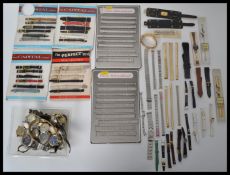 A large collection of vintage and retro Watch faces and straps to include stainless steel and