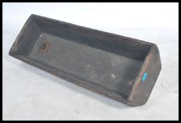 A rustic 19th century country oak wooden trough of agricultural origins. Of rectangular form with