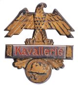 WWI GERMAN CAVALRY CAP BADGE
