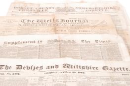 FASCINATING LOCAL INTEREST 19TH CENTURY NEWSPAPERS