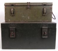 MILITARY TIN METAL BOXES / TRUNKS