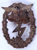 ORIGINAL GERMAN WWII THIRD REICH LUFTWAFFE GROUND COMBAT BADGE