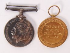 WWI FIRST WORLD WAR MEDAL PAIR SOMERSET LIGHT INFANTRY